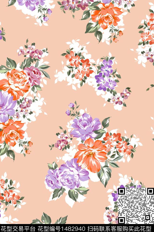 女装花卉小碎花数码印花华亿平台下载（图片编号: 1482940） - 瓦栏（Walan）