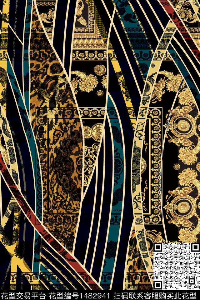 宫廷风男装民族风数码印花华亿平台下载（图片编号: 1482941） - 瓦栏（Walan）