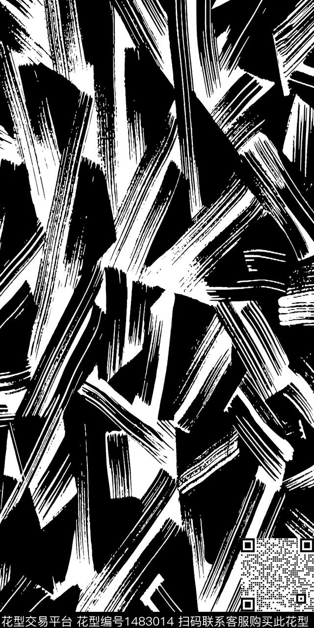 肌理笔触男装传统印花华亿平台下载（图片编号: 1483014） - 瓦栏（Walan）