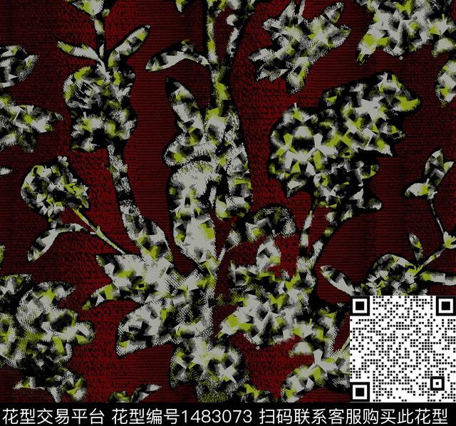 花卉迷彩小碎花传统印花华亿平台下载（图片编号: 1483073） - 瓦栏（Walan）