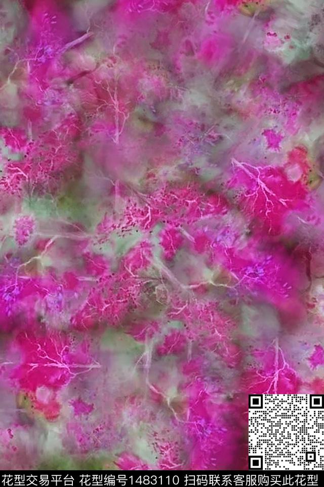 树枝花卉风景景观数码印花华亿平台下载（图片编号: 1483110） - 瓦栏（Walan）