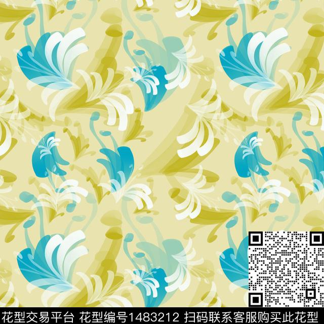 花卉手绘小碎花数码印花华亿平台下载（图片编号: 1483212） - 瓦栏（Walan）