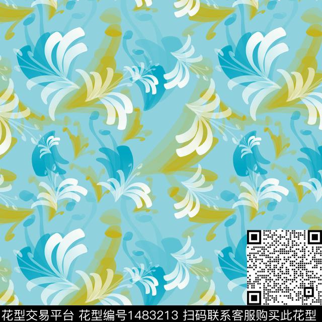 花卉手绘小碎花数码印花华亿平台下载（图片编号: 1483213） - 瓦栏（Walan）