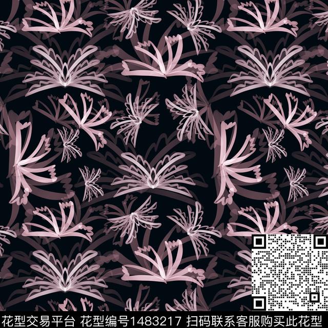 花卉手绘小碎花数码印花华亿平台下载（图片编号: 1483217） - 瓦栏（Walan）