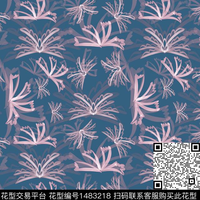 花卉手绘小碎花数码印花华亿平台下载（图片编号: 1483218） - 瓦栏（Walan）