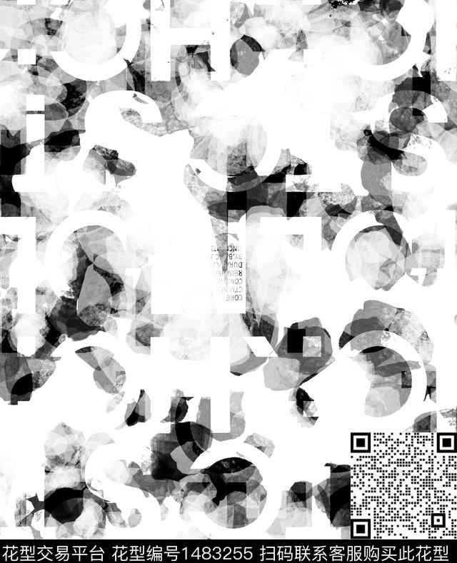 格子字母几何数码印花华亿平台下载（图片编号: 1483255） - 瓦栏（Walan）