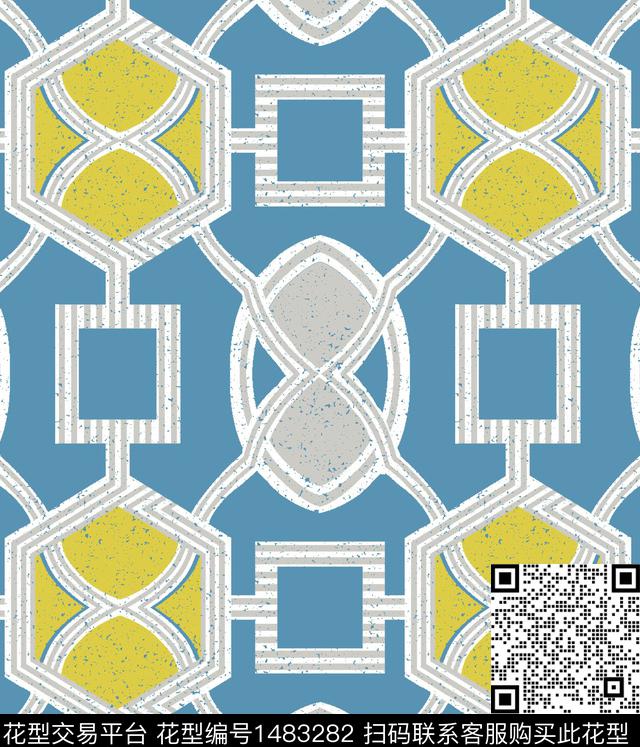 格子传统纹样民族风传统印花华亿平台下载（图片编号: 1483282） - 瓦栏（Walan）