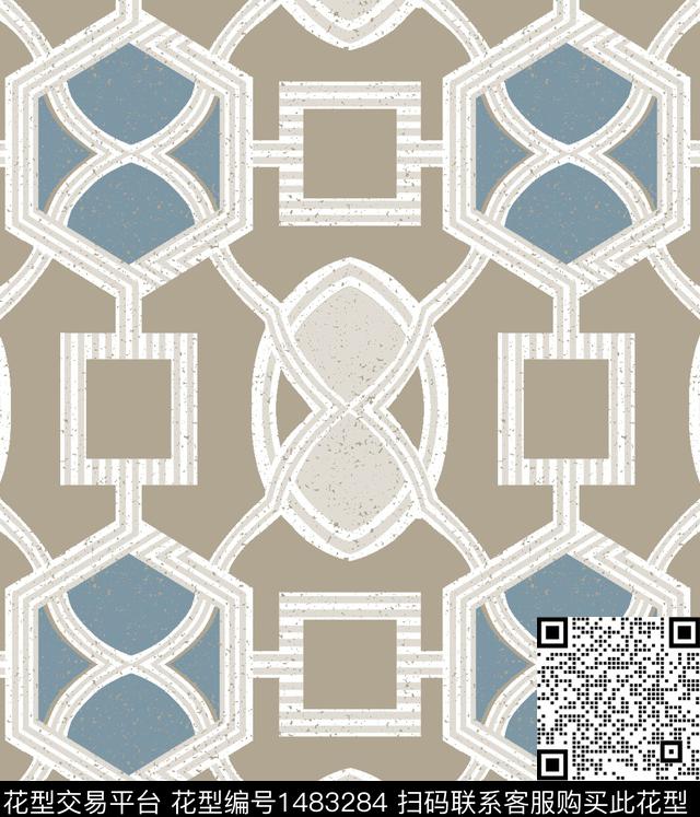 格子传统纹样民族风传统印花华亿平台下载（图片编号: 1483284） - 瓦栏（Walan）