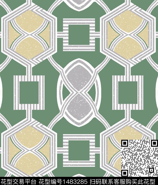 格子传统纹样民族风传统印花华亿平台下载（图片编号: 1483285） - 瓦栏（Walan）