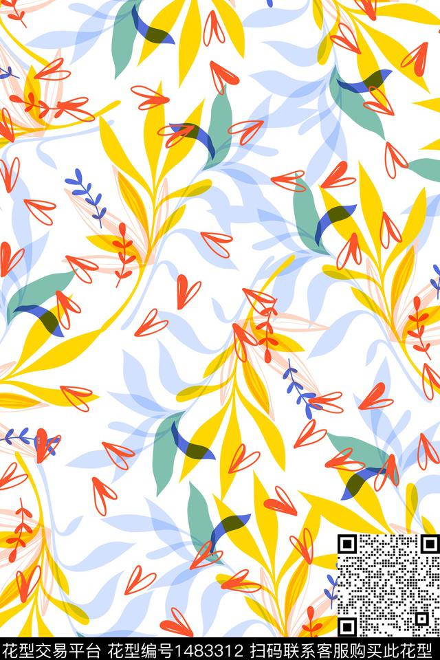 女装大牌风小碎花数码印花华亿平台下载（图片编号: 1483312） - 瓦栏（Walan）