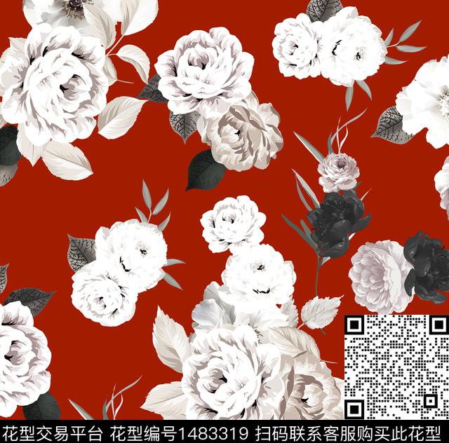 民族花卉民族风花卉传统印花华亿平台下载（图片编号: 1483319） - 瓦栏（Walan）