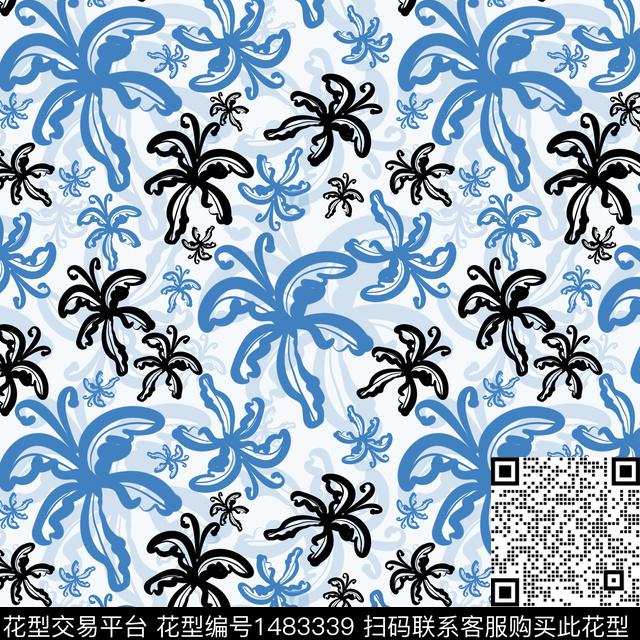 花卉手绘小碎花传统印花华亿平台下载（图片编号: 1483339） - 瓦栏（Walan）