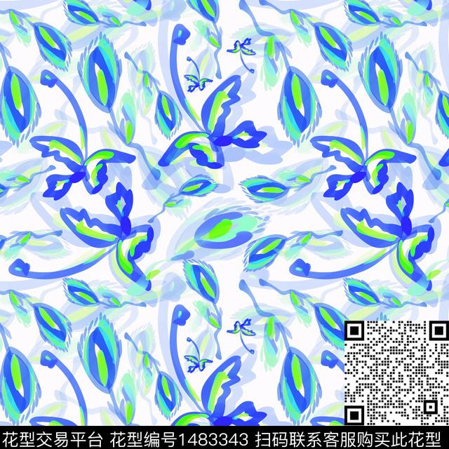 花卉手绘小碎花数码印花华亿平台下载（图片编号: 1483343） - 瓦栏（Walan）