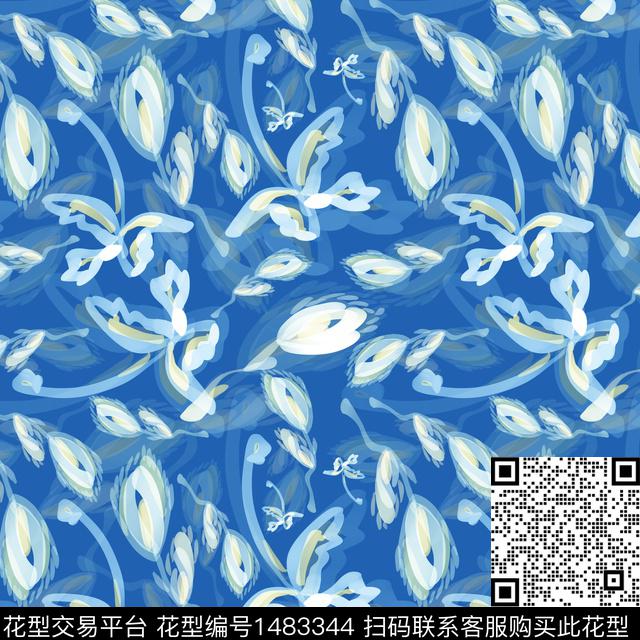 花卉手绘小碎花数码印花华亿平台下载（图片编号: 1483344） - 瓦栏（Walan）