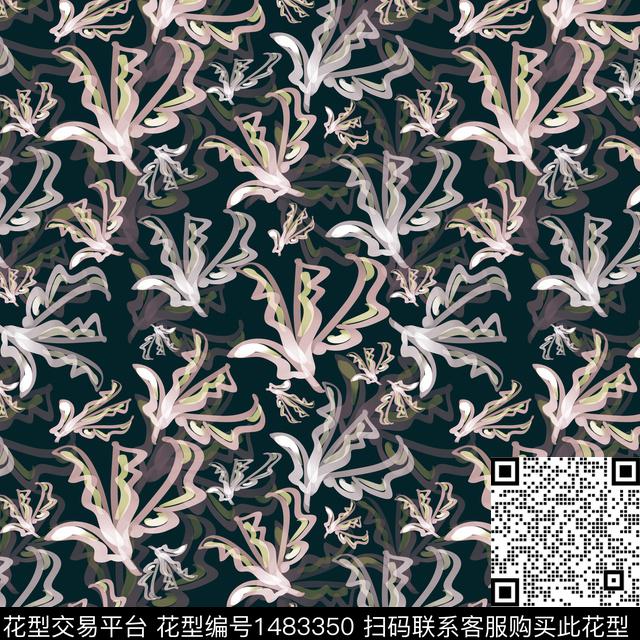 花卉手绘小碎花数码印花华亿平台下载（图片编号: 1483350） - 瓦栏（Walan）