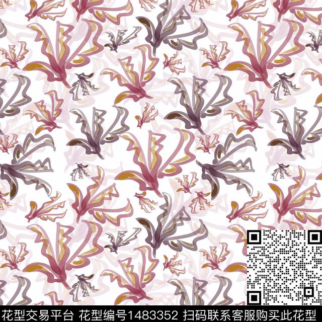 花卉手绘小碎花数码印花华亿平台下载（图片编号: 1483352） - 瓦栏（Walan）