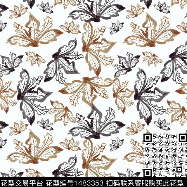 花卉手绘小碎花传统印花华亿平台下载（图片编号: 1483353） - 瓦栏（Walan）