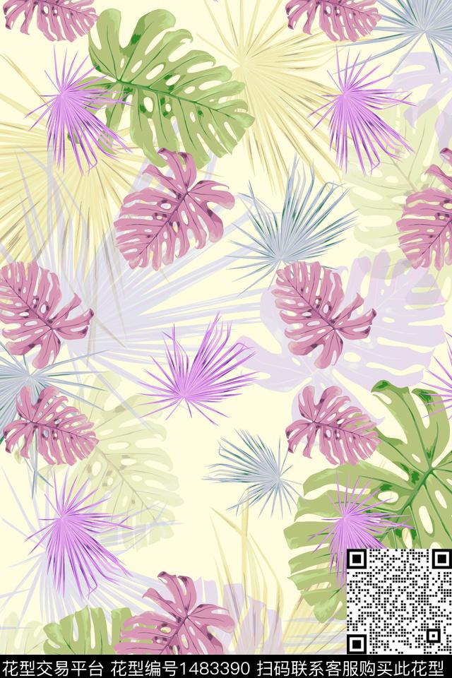 水彩年轻女性小清新数码印花华亿平台下载（图片编号: 1483390） - 瓦栏（Walan）