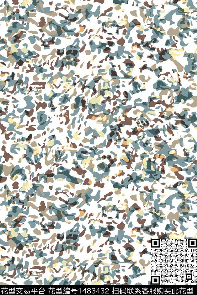 几何小清新真丝数码印花华亿平台下载（图片编号: 1483432） - 瓦栏（Walan）