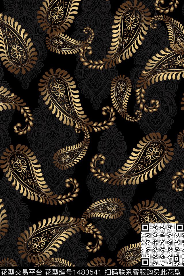 女装佩斯利民族风数码印花华亿平台下载（图片编号: 1483541） - 瓦栏（Walan）