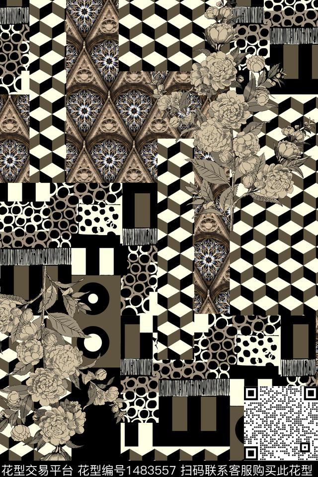 女装纹理中老年数码印花华亿平台下载（图片编号: 1483557） - 瓦栏（Walan）