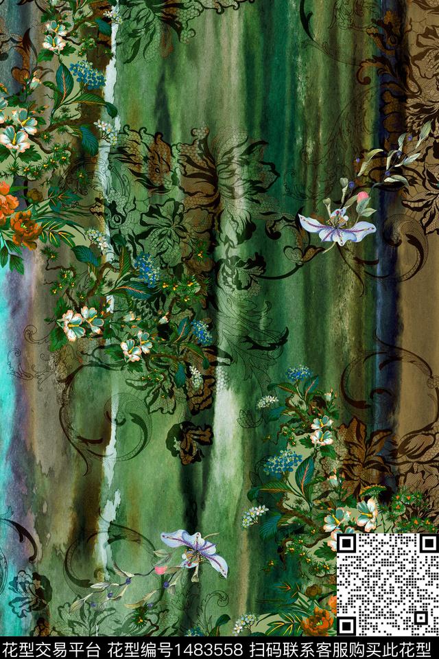 女装纹理中老年数码印花华亿平台下载（图片编号: 1483558） - 瓦栏（Walan）