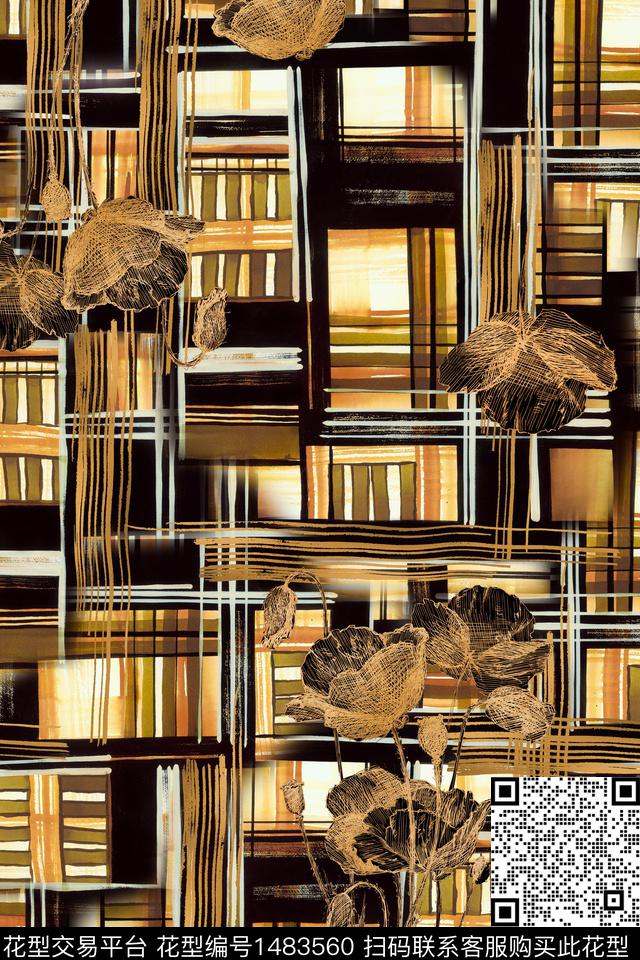 女装纹理中老年数码印花华亿平台下载（图片编号: 1483560） - 瓦栏（Walan）