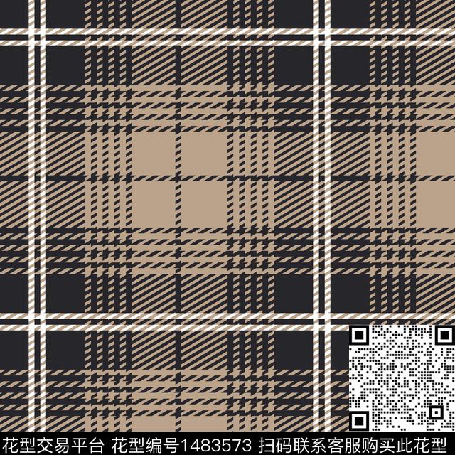 几何格子大牌风传统印花华亿平台下载（图片编号: 1483573） - 瓦栏（Walan）