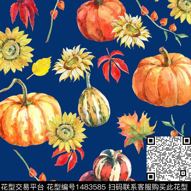 万圣节手绘传统印花华亿平台下载（图片编号: 1483585） - 瓦栏（Walan）