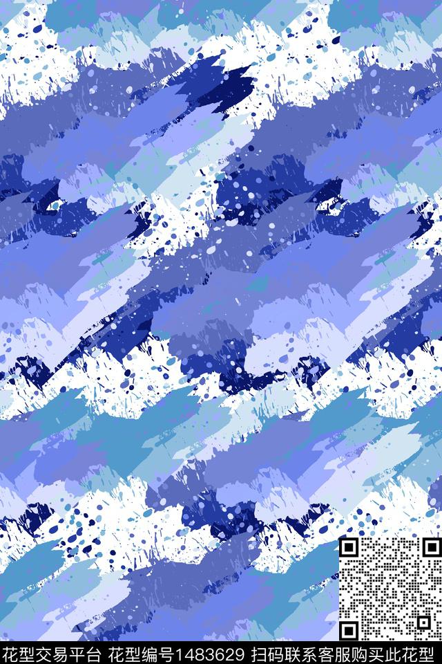 抽象男装户外家居服传统印花华亿平台下载（图片编号: 1483629） - 瓦栏（Walan）