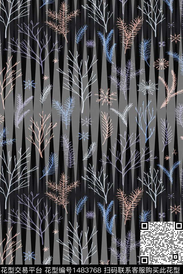 衬衫风格化花卉休闲风数码印花华亿平台下载（图片编号: 1483768） - 瓦栏（Walan）