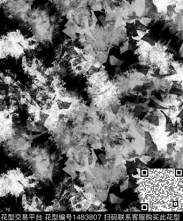 字母几何格子数码印花华亿平台下载（图片编号: 1483807） - 瓦栏（Walan）