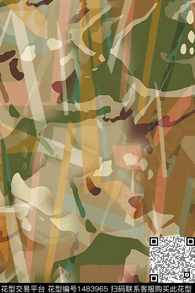 几何时尚男装数码印花华亿平台下载（图片编号: 1483965） - 瓦栏（Walan）