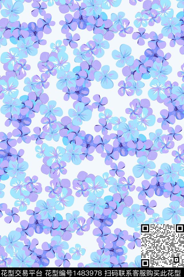 女装花卉大牌风数码印花华亿平台下载（图片编号: 1483978） - 瓦栏（Walan）