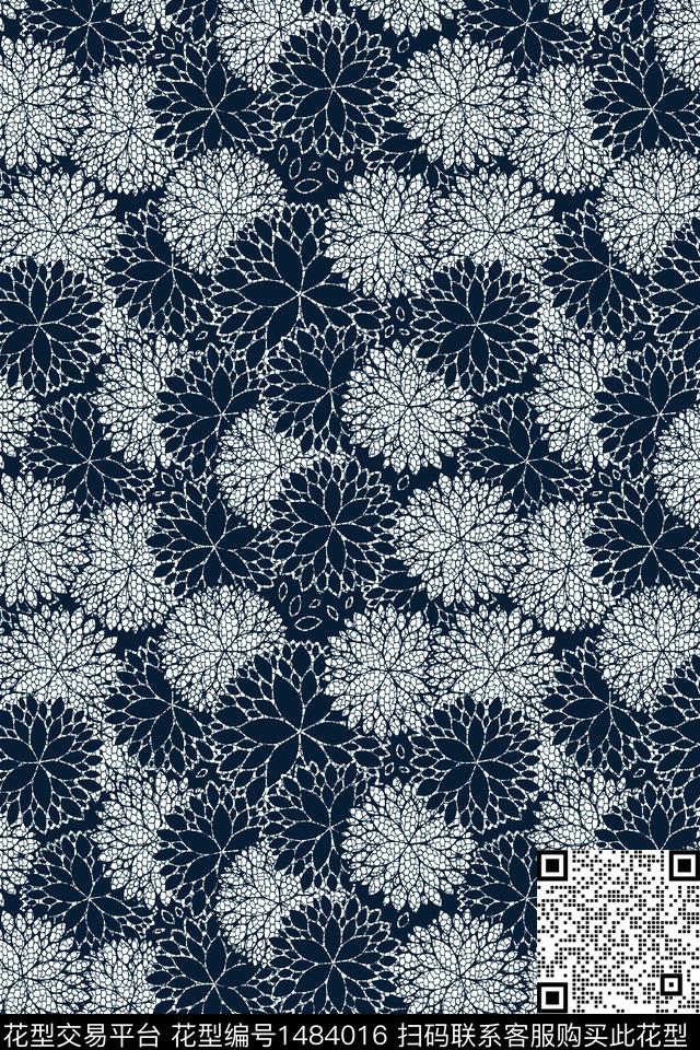 中老年简约小碎花传统印花华亿平台下载（图片编号: 1484016） - 瓦栏（Walan）