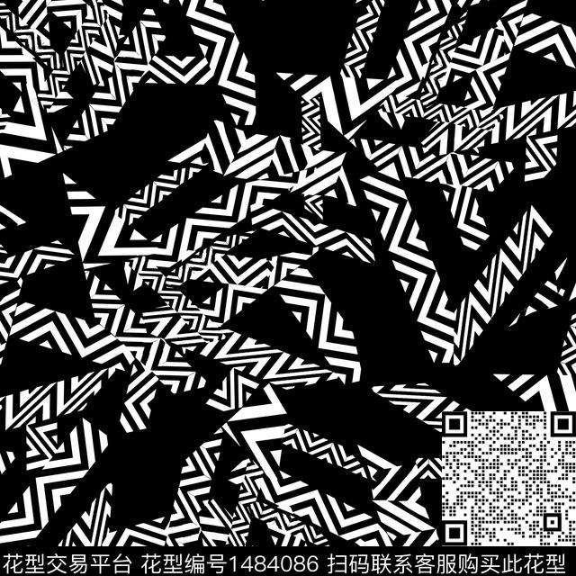 线条几何男装传统印花华亿平台下载（图片编号: 1484086） - 瓦栏（Walan）