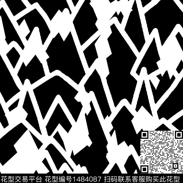 线条几何男装传统印花华亿平台下载（图片编号: 1484087） - 瓦栏（Walan）