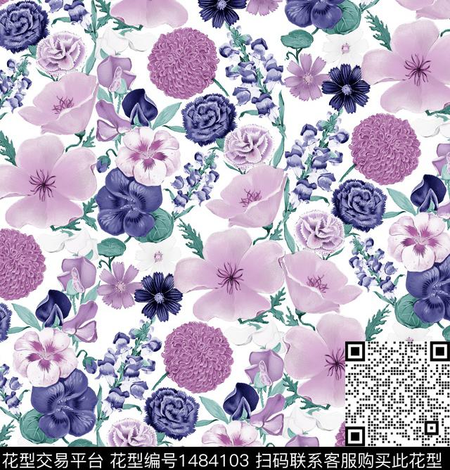 年轻女性小碎花清新风数码印花华亿平台下载（图片编号: 1484103） - 瓦栏（Walan）