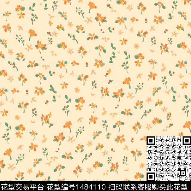 年轻女性小碎花清新风数码印花华亿平台下载（图片编号: 1484110） - 瓦栏（Walan）