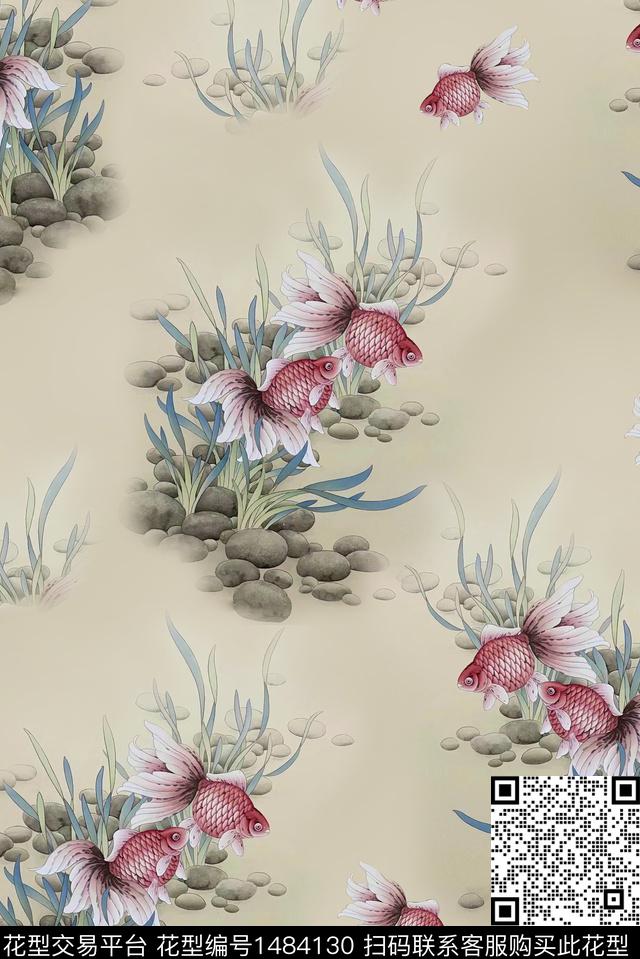 女装真丝鱼数码印花华亿平台下载（图片编号: 1484130） - 瓦栏（Walan）