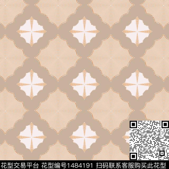 菱形几何男装传统印花华亿平台下载（图片编号: 1484191） - 瓦栏（Walan）