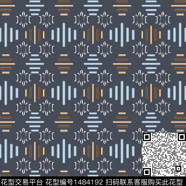 线条几何男装传统印花华亿平台下载（图片编号: 1484192） - 瓦栏（Walan）