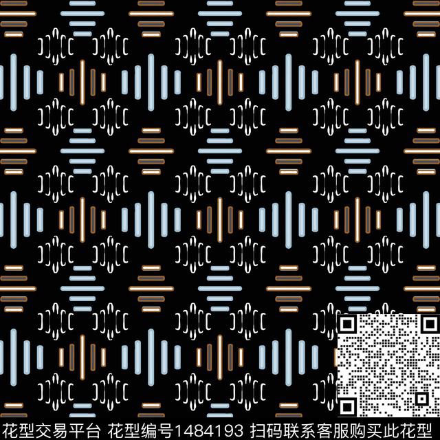 线条几何男装传统印花华亿平台下载（图片编号: 1484193） - 瓦栏（Walan）