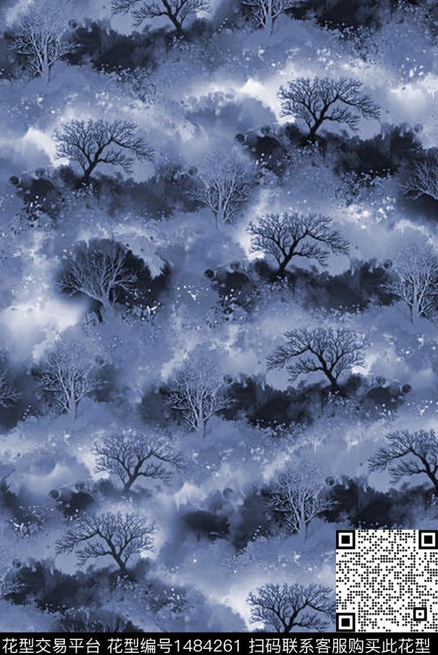 树林民族风中国风定位花数码印花华亿平台下载（图片编号: 1484261） - 瓦栏（Walan）