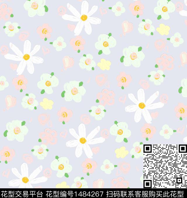 鹦鹉年轻女性小碎花数码印花华亿平台下载（图片编号: 1484267） - 瓦栏（Walan）