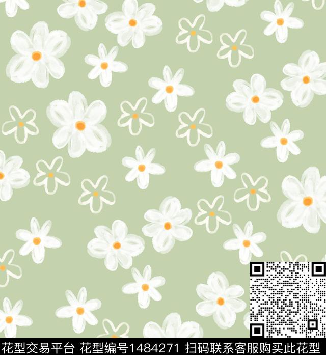 鹦鹉年轻女性小碎花数码印花华亿平台下载（图片编号: 1484271） - 瓦栏（Walan）