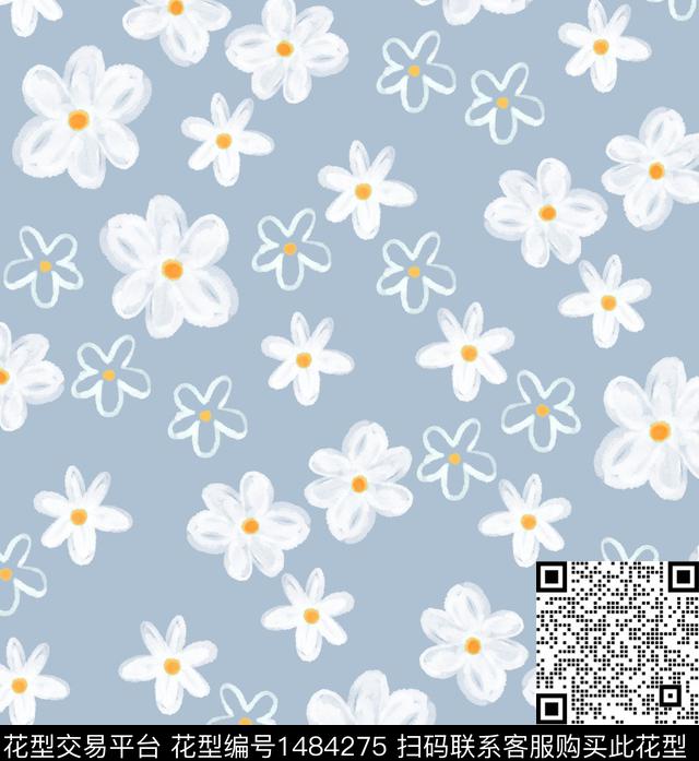 鹦鹉年轻女性小碎花数码印花华亿平台下载（图片编号: 1484275） - 瓦栏（Walan）