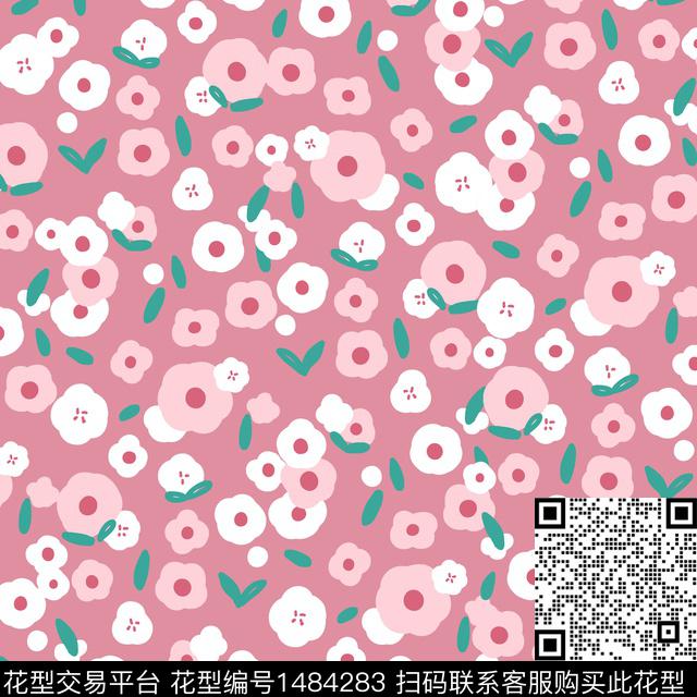 年轻女性小碎花清新淡雅传统印花华亿平台下载（图片编号: 1484283） - 瓦栏（Walan）