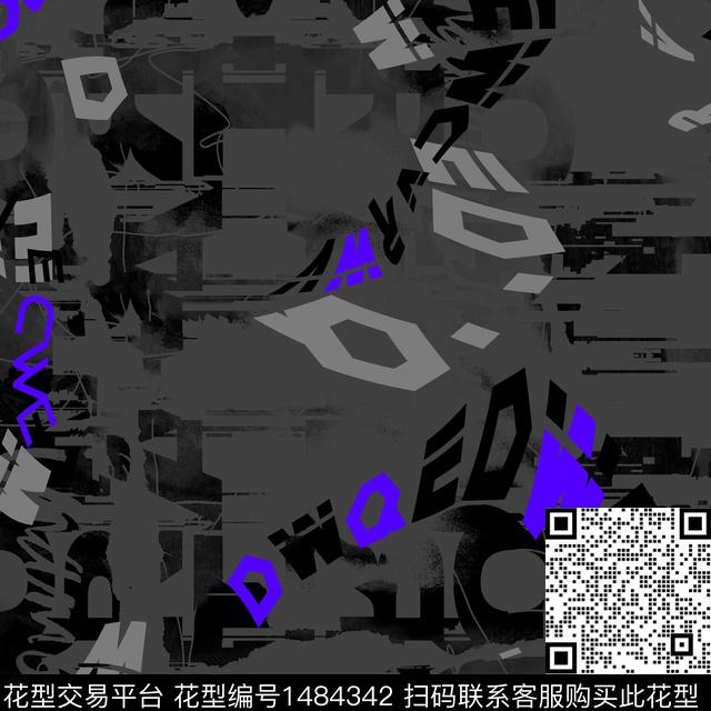 几何趋势华亿平台纸印花传统印花华亿平台下载（图片编号: 1484342） - 瓦栏（Walan）