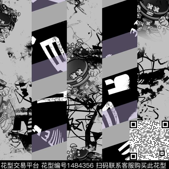 几何趋势华亿平台抽象男装数码印花华亿平台下载（图片编号: 1484356） - 瓦栏（Walan）